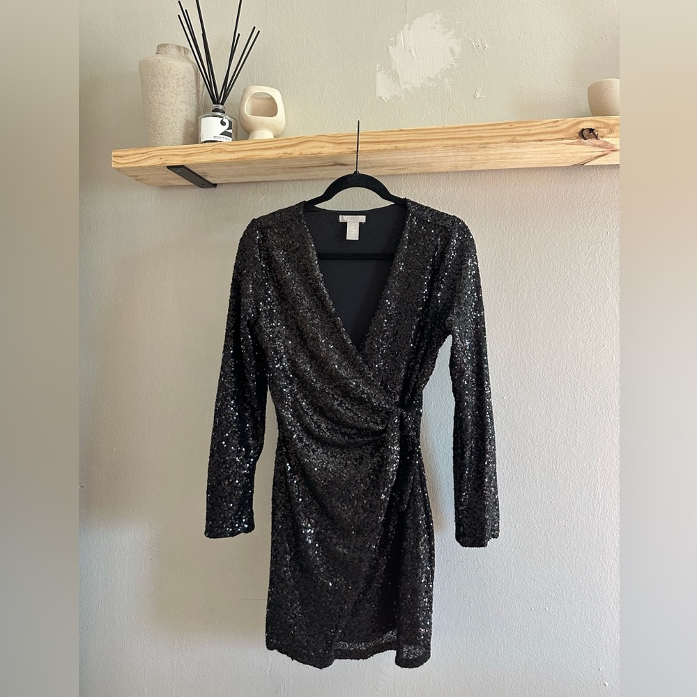 Sequence Black Wrap Dress